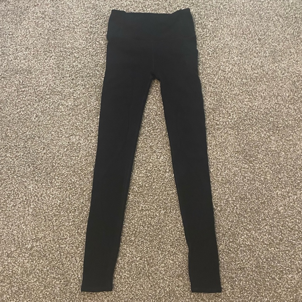 Lululemon Detail Pattern Wavy Classic Black Full Length Leggings